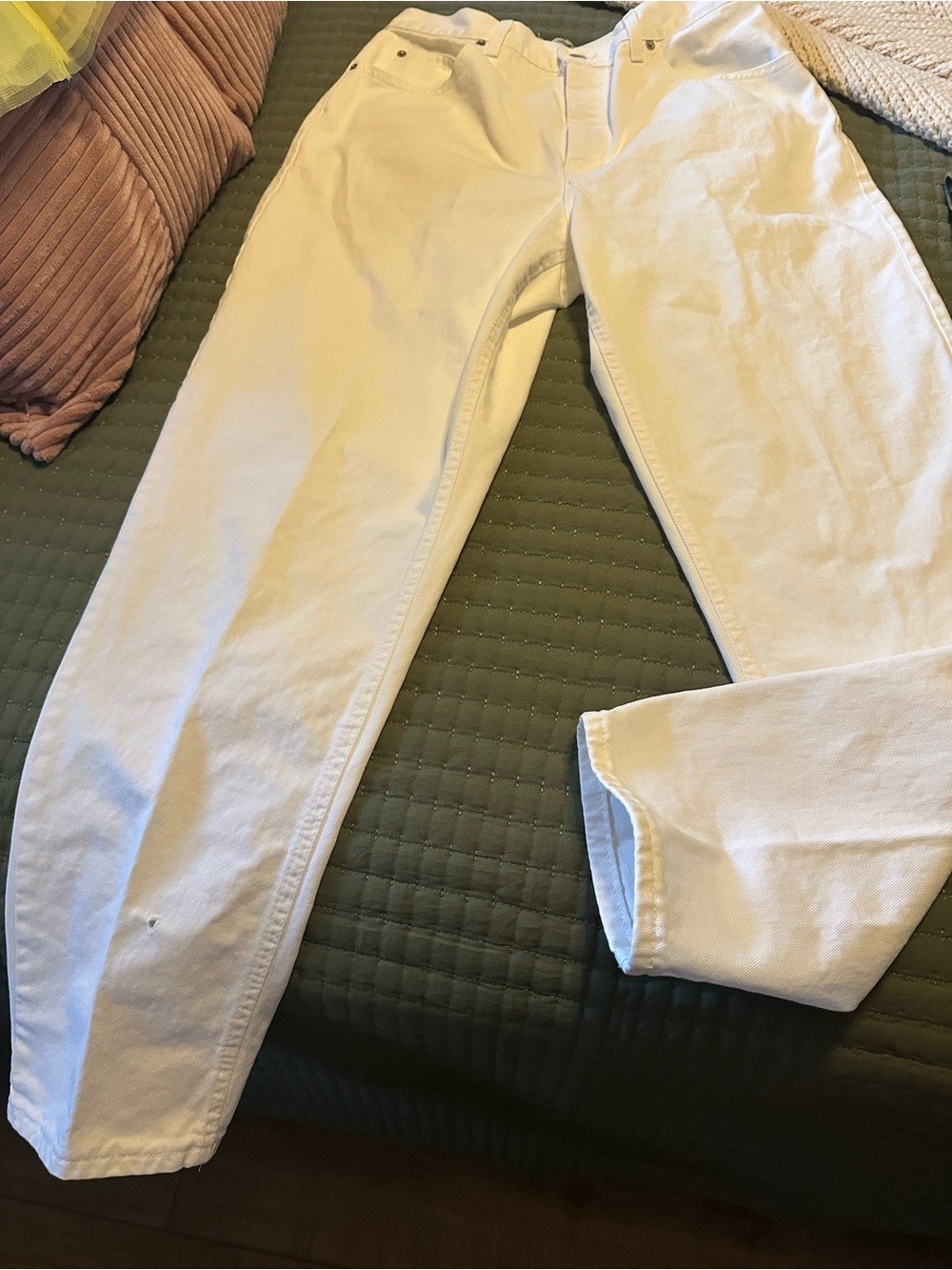 LONDONJEAN White Straight Leg Women's Jeans